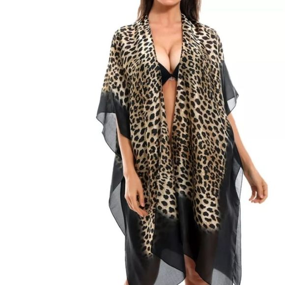 Just arrived Summer Holiday Chiffon Printed Swimwear Women Beach Dress Kimono Ca - Picture 1 of 6